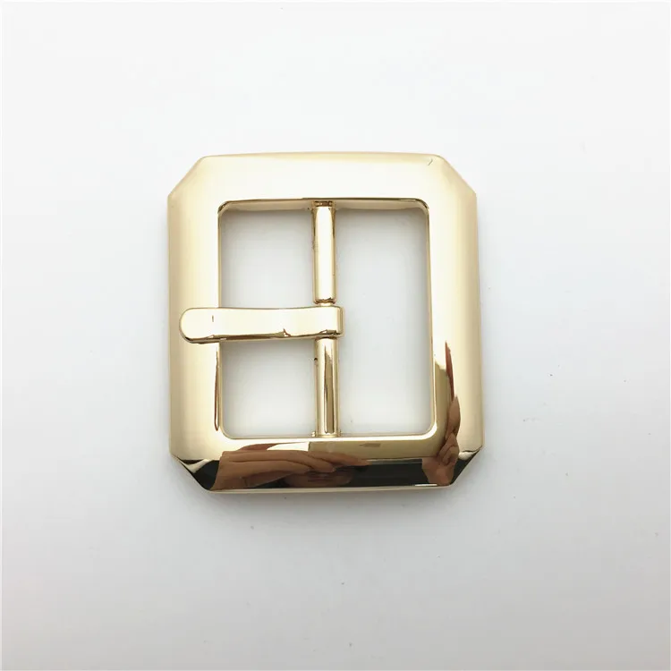 New designs manufacturing 35mm gold buckle center bar cheap custom made square belt buckles