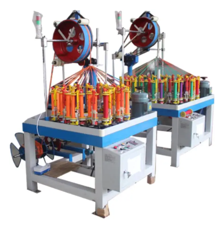 Mini model one head polypropylene cord carbon fiber lace weaving machine 48 carrier PP rope braiding machine