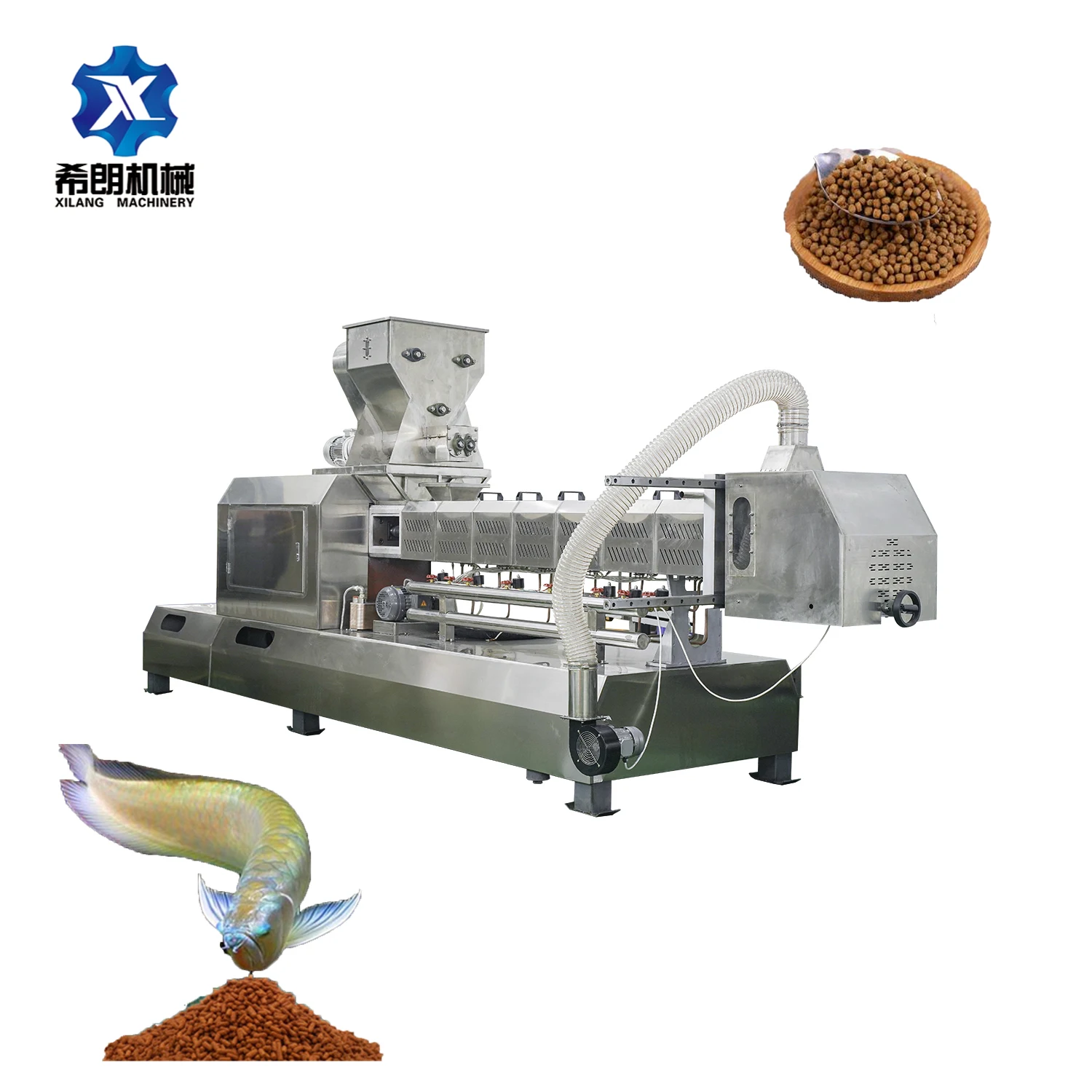 baby Fish Feed Pet Food Extruder Machine fish feed production line Industrial  using for farmer with high  quality