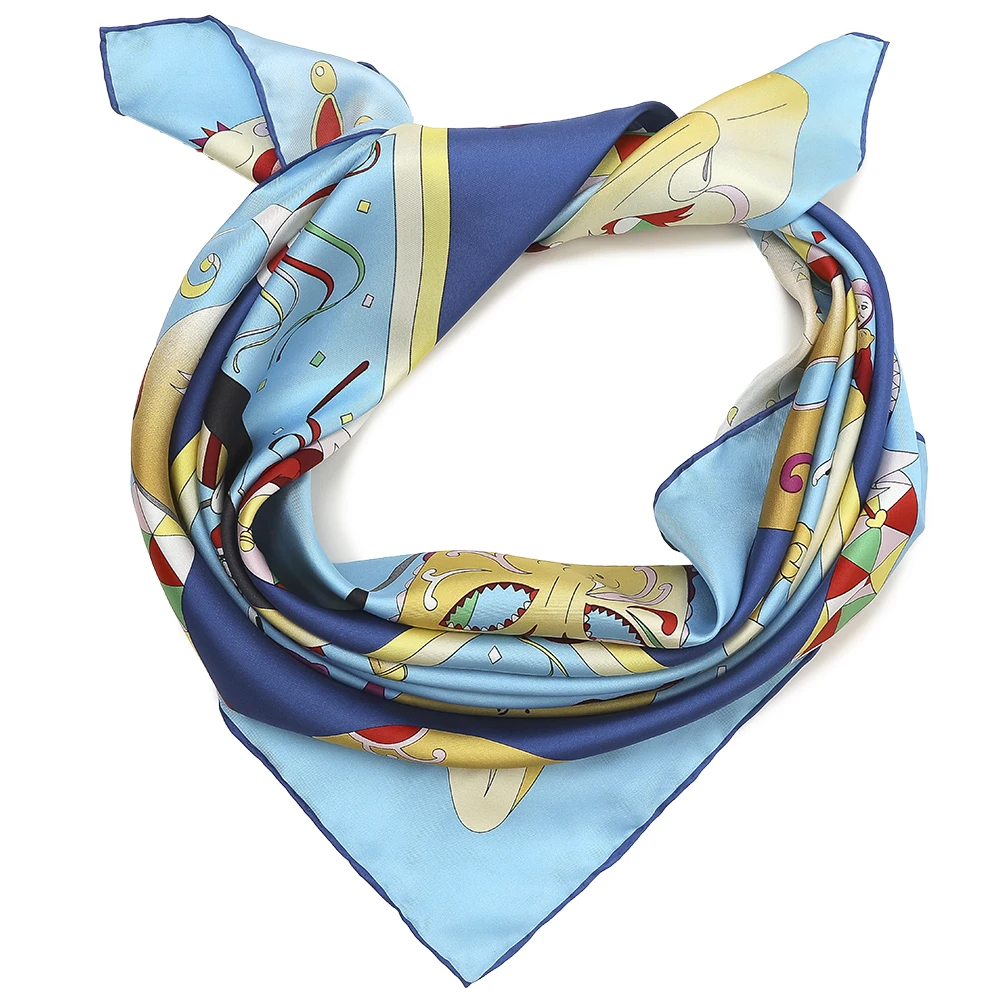 Scarf Collection Hand Crafted Pure Silk Venice Italy Carnival Scarf Carnevale Di Venezia Headscarf Gondola Neck Scarf