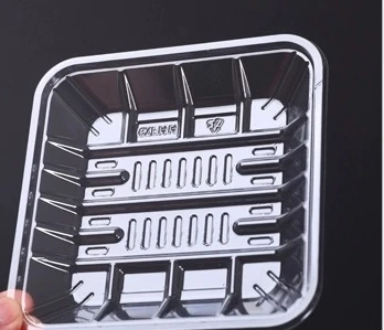 China Factory Disposable Fruit Trey Transparent Plastic Boxes