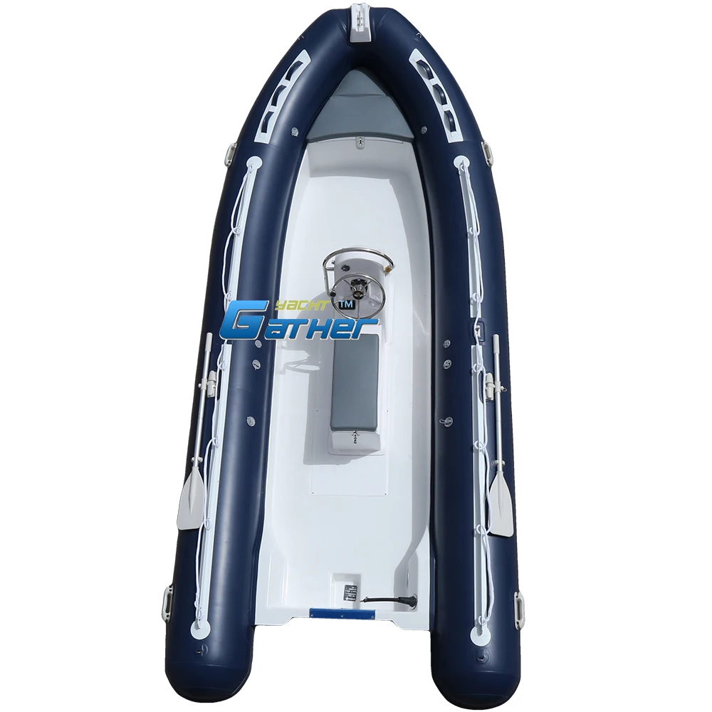 17ft Deep V Fiberglass Hull PVC/Hypalon RIB520AN new model Inflatable Boat With jockey seat console for Fishing