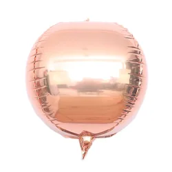 Лидер продаж, шарики из фольги цвета розового золота диаметром 22 дюйма 4D