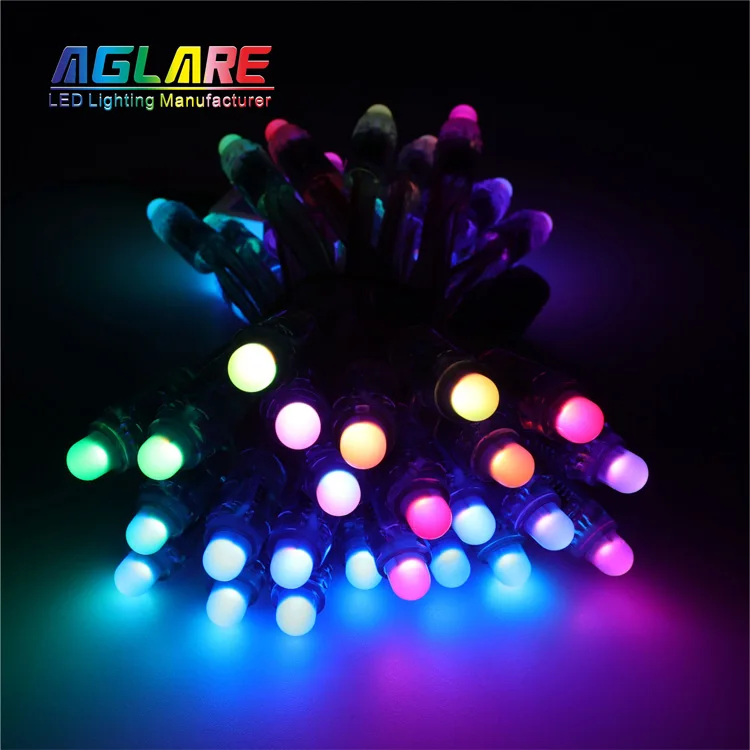 Aglare Outdoor Full Color 5V 12V Digital Led Pixel Light 10Mm Ws2811 Pixel Led Module Christmas String Light