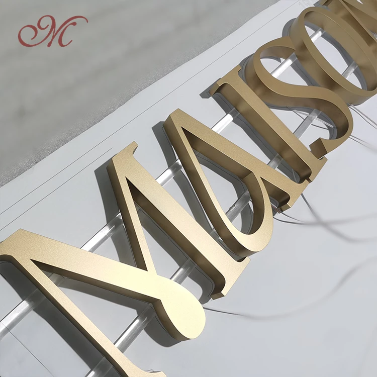 Custom Sample Free Shop Storefront LED Signage Board LED Commercial Signs Letter Metal Advertising Sign