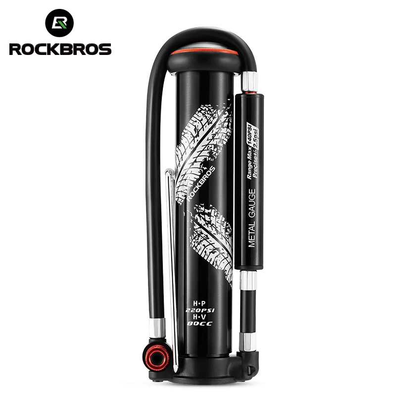 ROCKBROS Lightweight Mini Bicycle Air Pump Hand Pump for Basketball Motorcycle Multifunctional Mini Bicycle Stand Foot Pump