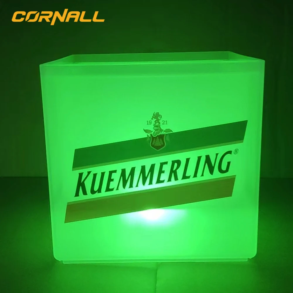 Waterproof 8L led wine branded ice bucket/ice cube mold bucket