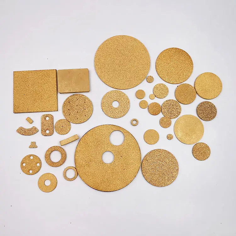 Индивидуальный латунный сетчатый фильтр 1-мкм, диск из спеченной бронзы с пористым камнем для фильтрации загрязнений