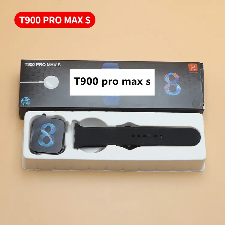Новинка 2022, умные часы T900 Pro Max S с полным экраном, умные часы с монитором сердечного ритма, спортивный браслет серии 8 T900pro max S