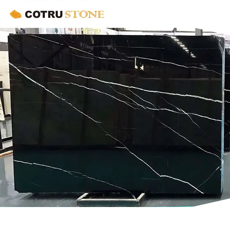 Прямые продажи от производителя натуральный черный мрамор Nero Marquina мраморные плиты полированные с белыми прожилками для внутреннего настенного пола