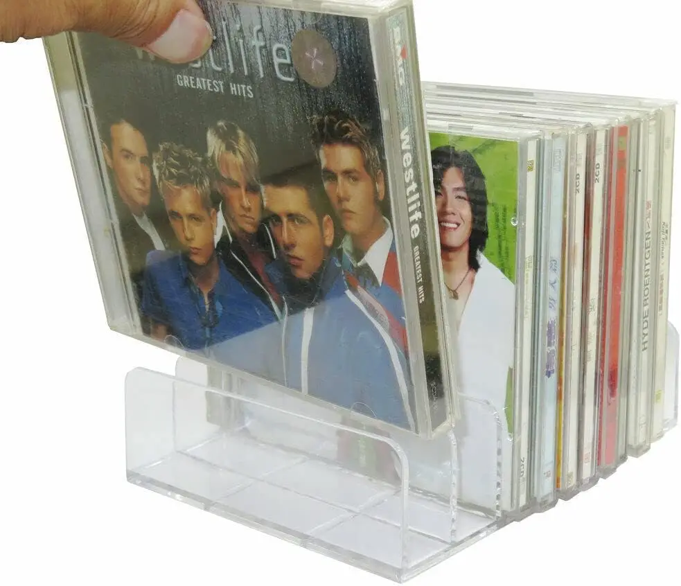 Clear Acrylic CD DVD Holder