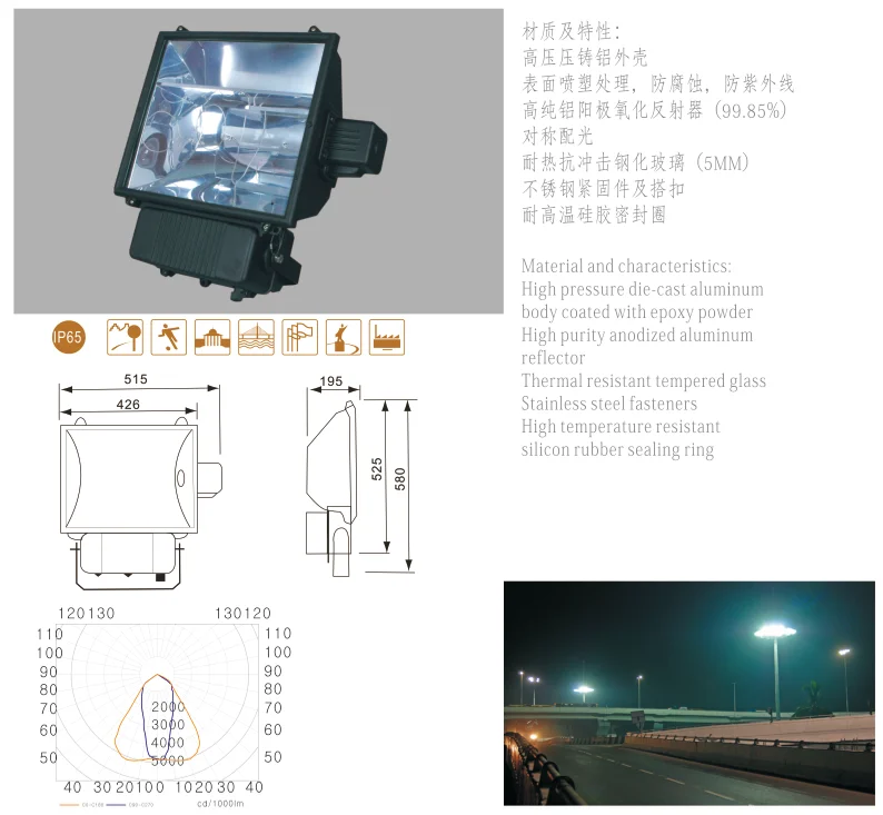 1000 watt flood light for soccer stadium