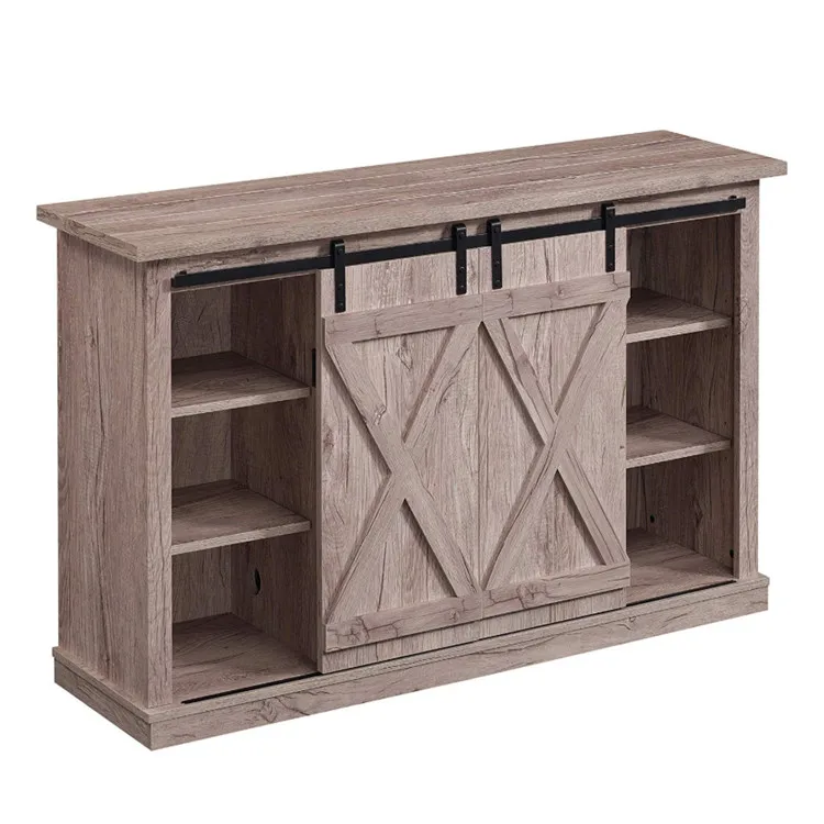 Modern entertainment center cable boxes gaming consoles solid wood tv stand