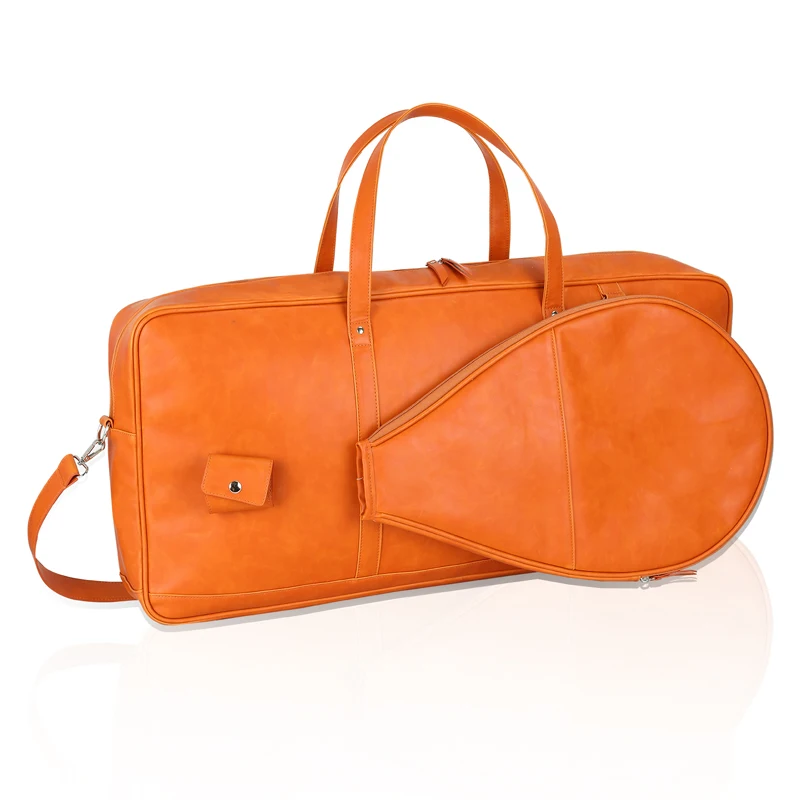 PU Leather Large Sports Handbag Tennis Tote Bag Tennis Racket Bag