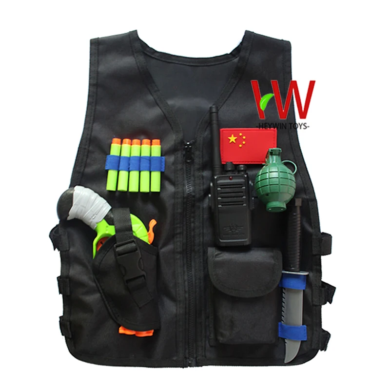 Adjustable Elite Tactical Vest for kids outdoor play outdoor game Combat equipment Elite Battle Game Children Gift (HM7A)