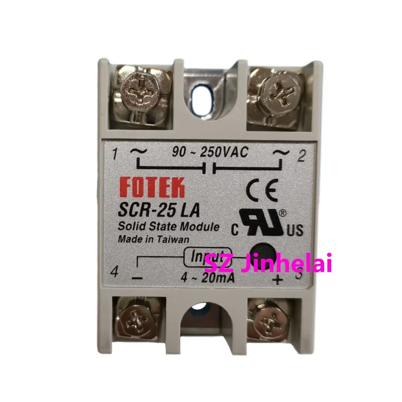 New and Original FOTEK SCR-25LA Voltage Regulator Solid State Relay Fotek SSR ac