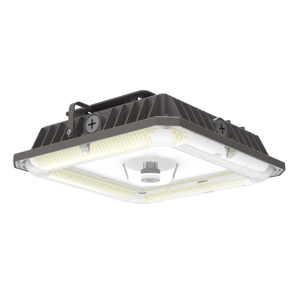 DLC Certificate Gas Station SMD Retrofit 40W/60W/80W/100W LED Canopy Light Motion Senor Optional LED Garage Light for Petroleum