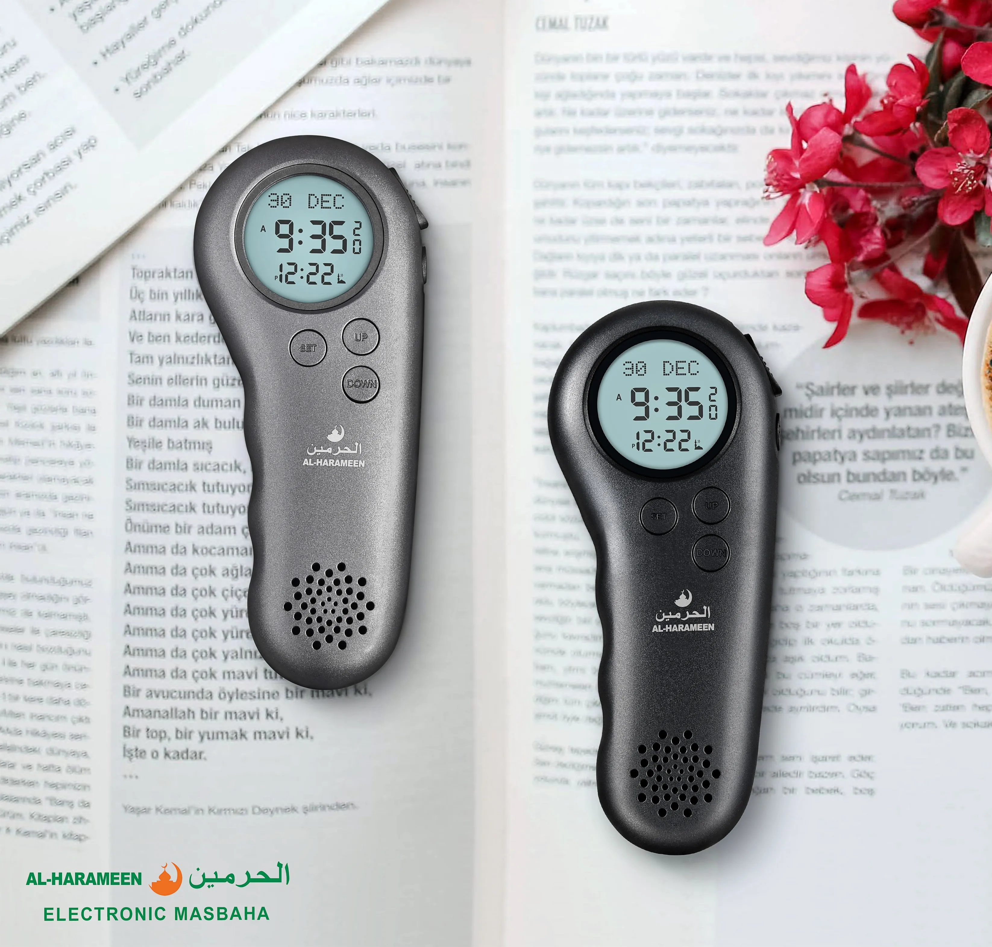2024 Ramadan gift multifunction orginal al harameen muslim black tasbeh digital with azan prayer sounds