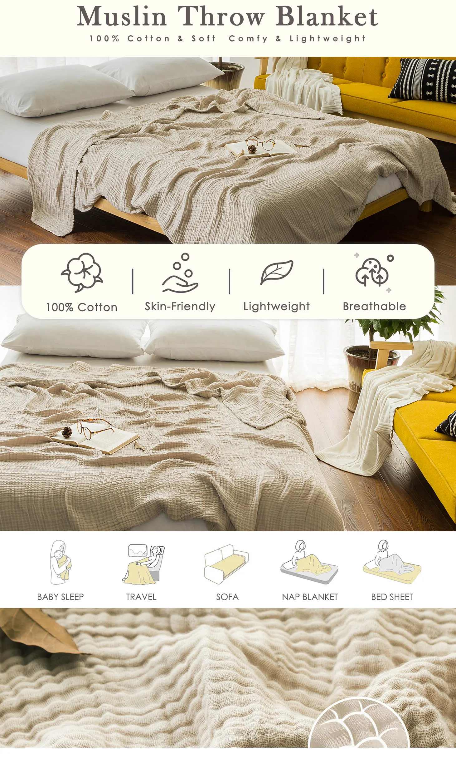 Muslin Blanket Blanket Double Bed Blankets For Winter King Size