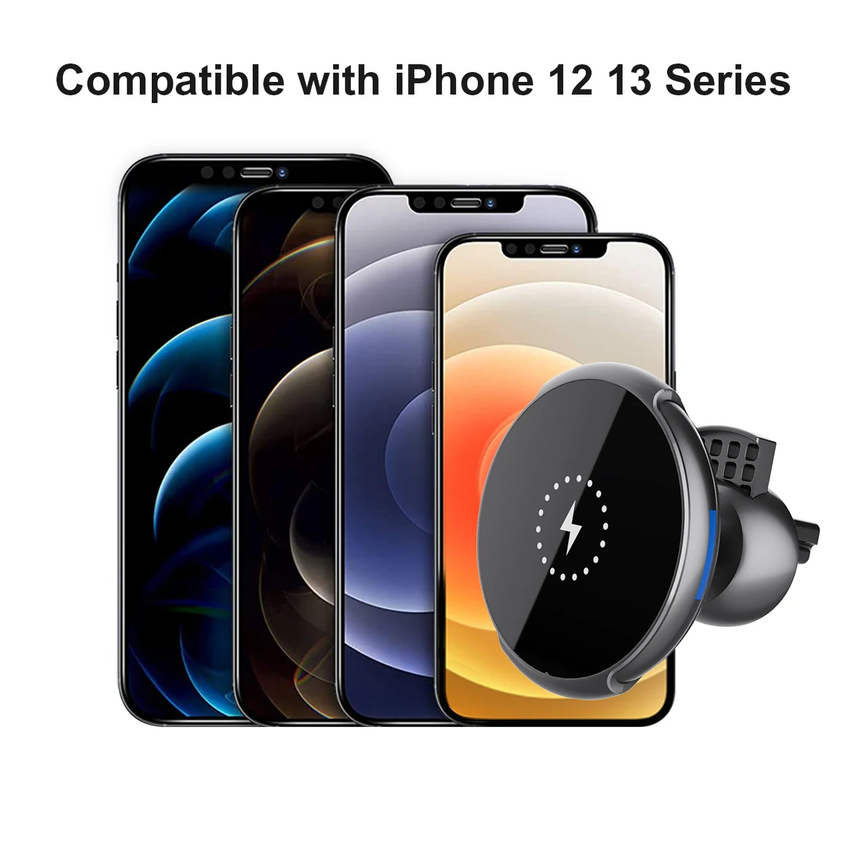 Factory Made  Fast Smart Sensor Magnetic Car Wireless Phone Charger For Iphone 12 13 Mini Pro Max