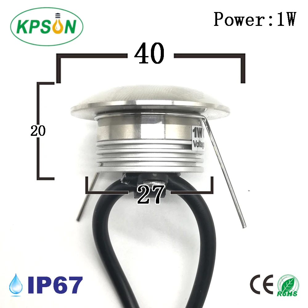 1W Outdoor LED Lamps Foot Ground Lights Waterproof IP67 Stair Light Fixture Garden Embedded Corner Spotlighting DC12V