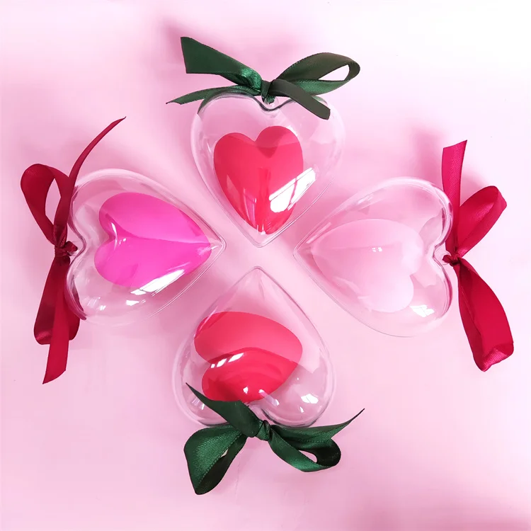 High Quality Private Label Super Soft Mini Heart Makeup Sponge Foundation Cosmetic Facial Sponge Blender for Makeup Application