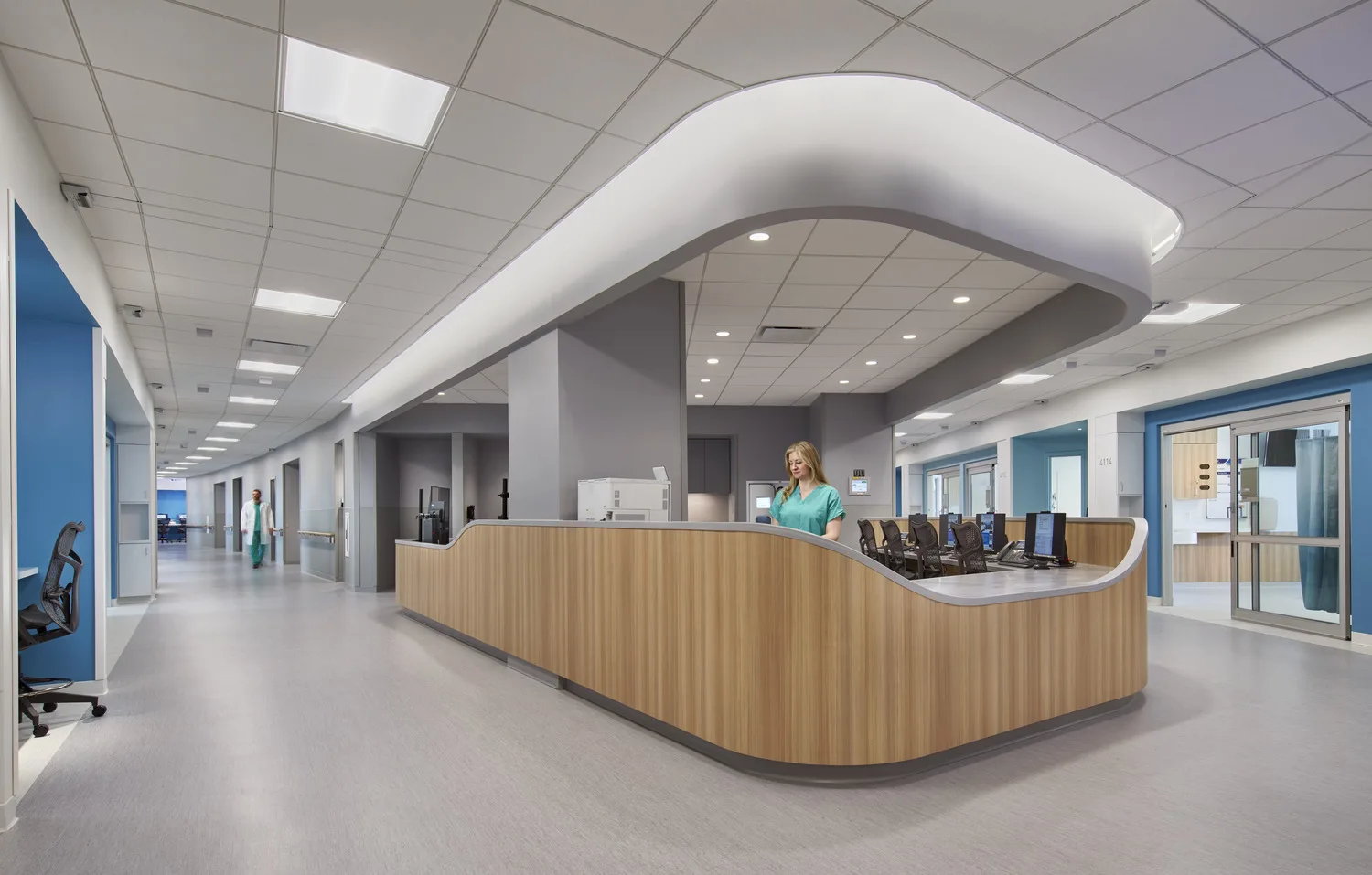 YL025 Hospital Furniture Factory Supply New Design Customized Medical Furniture Hospital Reception Desk