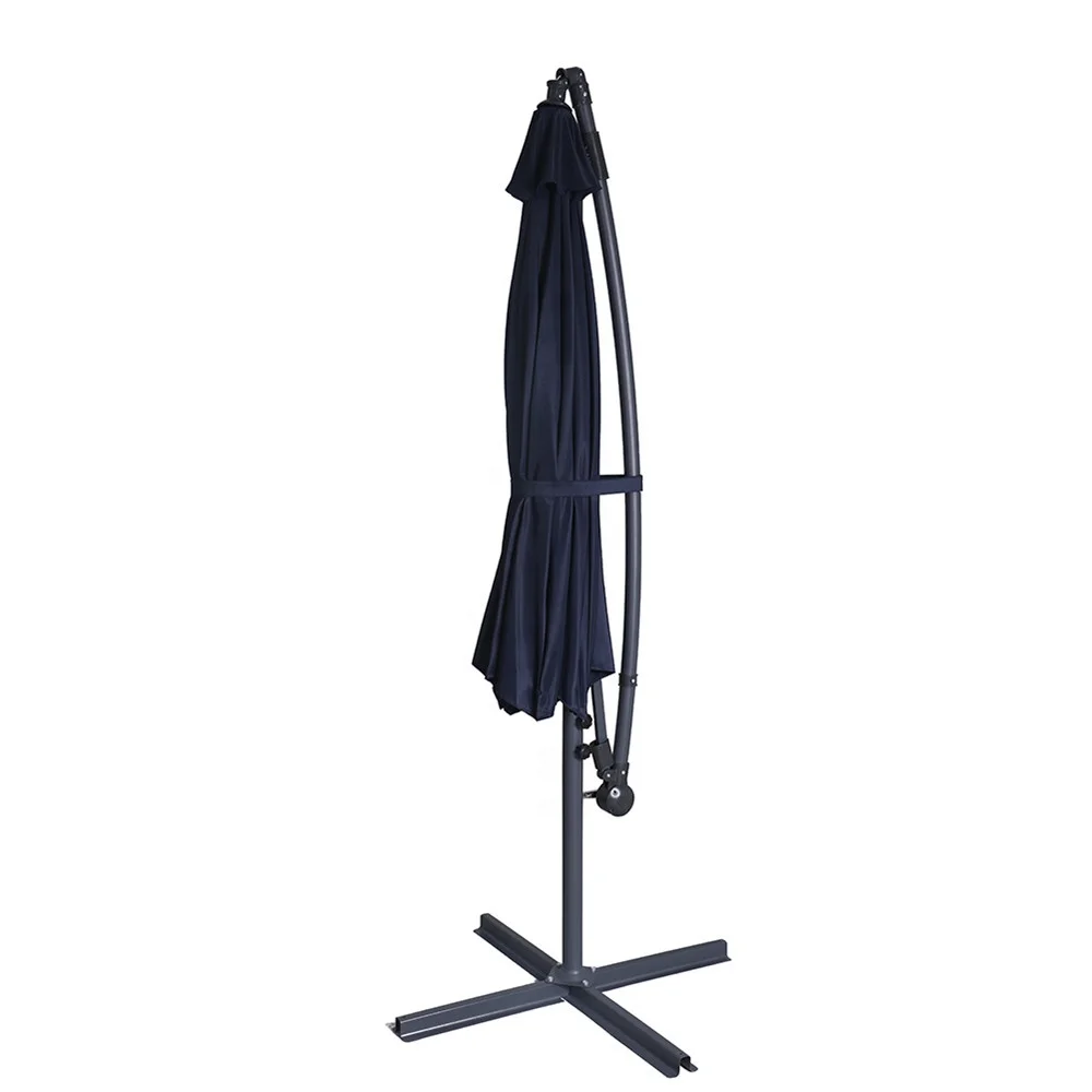 DIA 3M Garden Patio Umbrella Cantilever Steel Hanging Parasol Banana Outdoor Umbrella