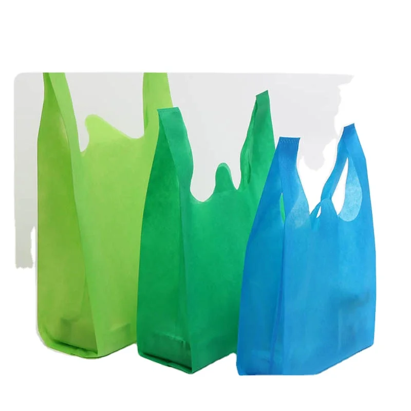 Recyclable supermarket shopping eco-friendly non-woven grocery promotion