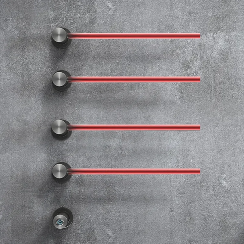 Modern Bathroom Chrome Plated Glossy Towel Radiator Towel Heater Thermostat Electric Towel Rack