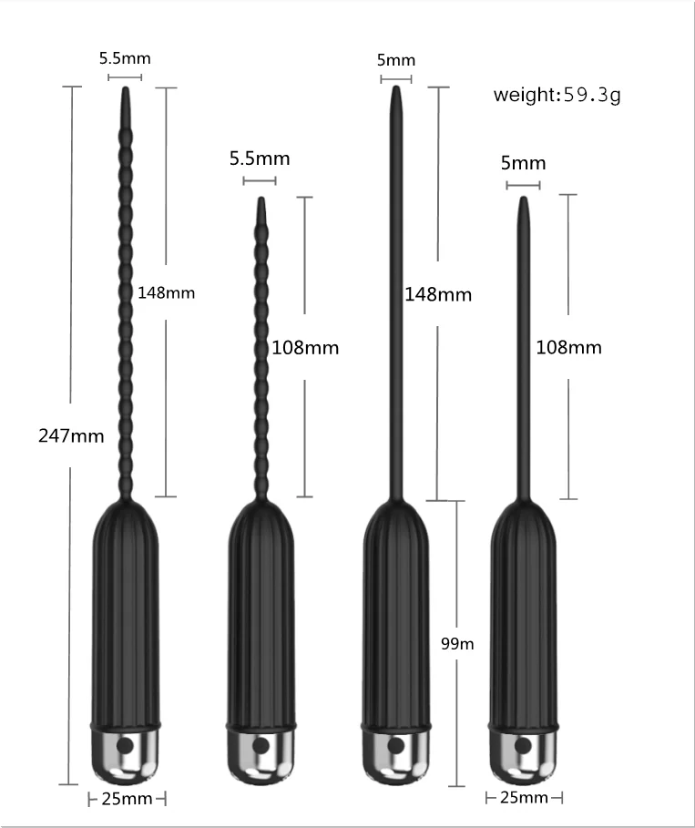 YouQDOLL High Quality ABS Silicone Urethra Plug Dilators For Men