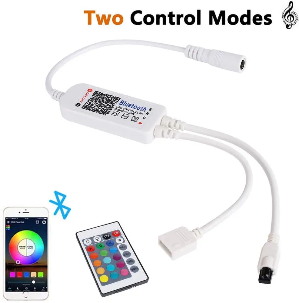 
tuya magic home happy lighting app control 5-24V 24 Keys Remote RGB RGBW Bluetooth MiNi WIFI LED Strip Light Controller 