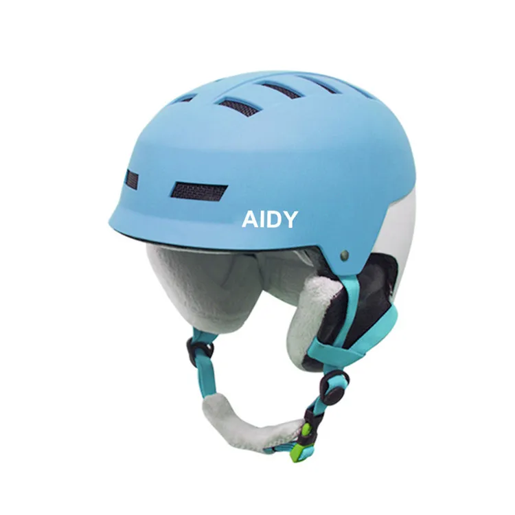 CPSC certified safety winter ski snowboard helmet with adjustable custom goggle