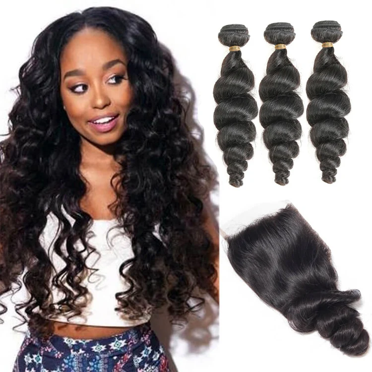 100% Virgin Human Hair Bundles Weave Vendors Remy Hair Extension Wholesale Brazilian Hair Loose Wave In China