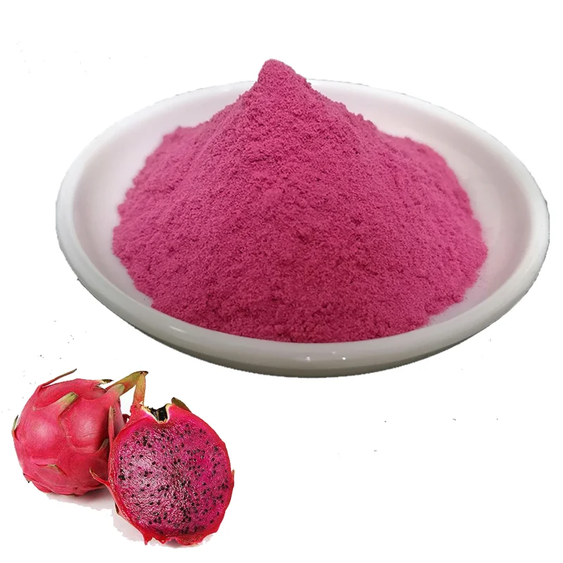 Organic Quality Spray Dried Fruit Powder Red Pitaya Powder Organic Red Dragon Fruit Powder