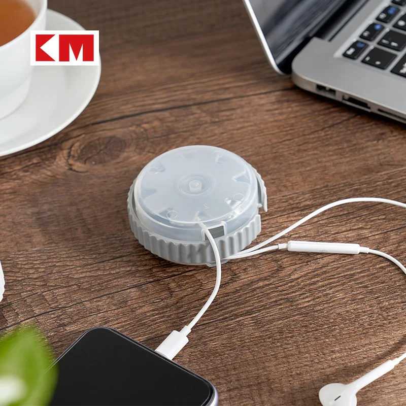 winding wire storage box Portable rotary cable organizer Data cable headphone cable reel