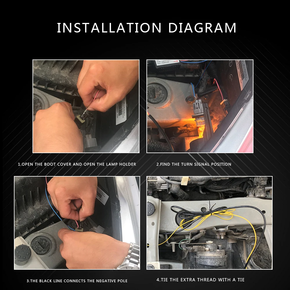 30cm/45cm/60cm 2pcs Amazon Bestsell APP Control 12V Car Headlight RGB LED Strip Lights Waterproof