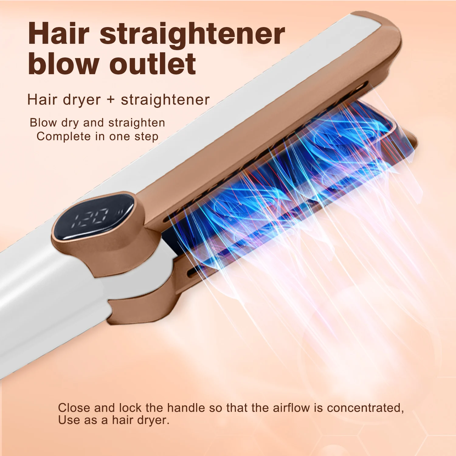 New Airstrait Hair Straightener Negative ion Airflow Hair Straightener