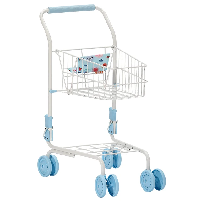 OEM custom made easy to install popular style children metal doll stroller cheap price shopping cart shipping trolley