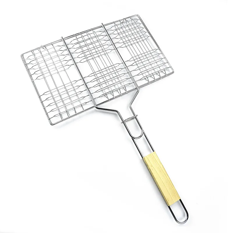 Portable BBQ Grill Net, Nonstick Barbecue Grill Basket Tools, Grill Mesh for Fish Hamburger