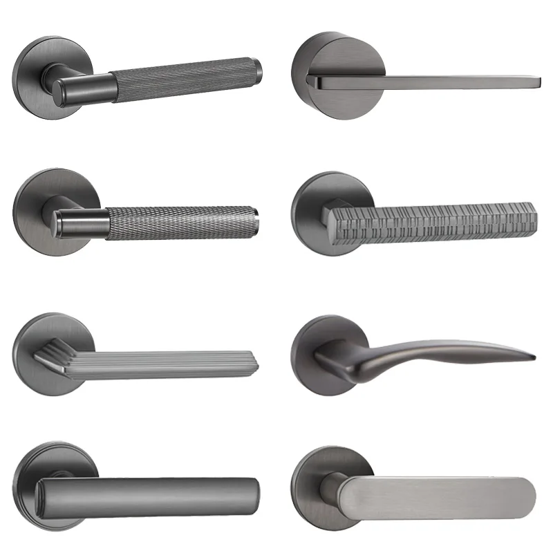 KOPPALIVE custom lever door handle mold modern interior door locks and handles set luxury brass door handle