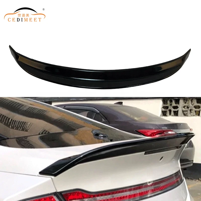 Auto Parts Custom Exterior Accessories ABS Material Glossy Black Car Rear Wing Rear Spoiler Use For Lincoln Continental MKZ