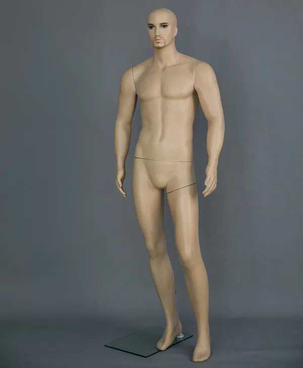 Plastic full man mannequin plus size muscle male manikin