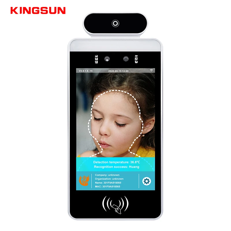 8 дюймов сенсорный ЖК-экран Android распознавания лиц приборы для измерения температуры посещаемость времени система контроля