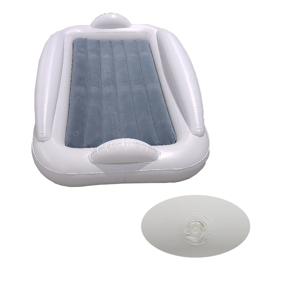 Portable Blow Up Mattress Sleeping Bed Cot with Security Bed Rails and Electric Pump Ideal for Road Trip Camping Sleepovers