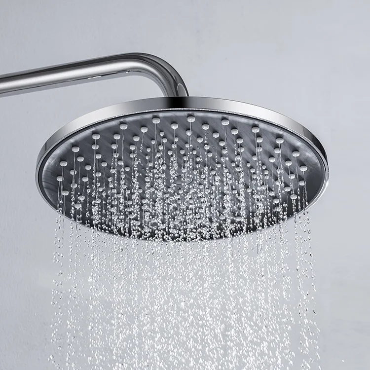 Italian Brass Digital Display Wall Mounted Chrome Finished 4 Way Shower Mixer Shower Bathroom Set With Bath Faucet