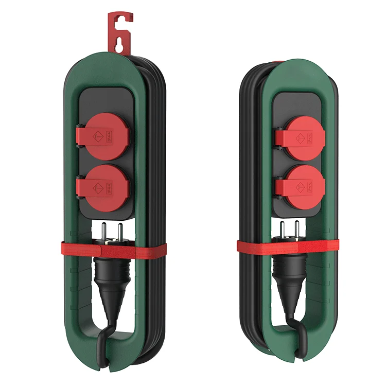 German/French/Denmark Version 2 Way IP44 Extension Cord Organizer Socket Waterproof Outdoor Socket with H07RN-F Cable