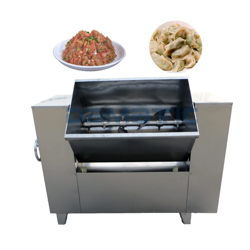 60l Hopper Marinade Granular Feed Dumpling Bun Puree Stuffing Meat Mixer Machine 100kg For Burger Meat Patty 100 Capacity