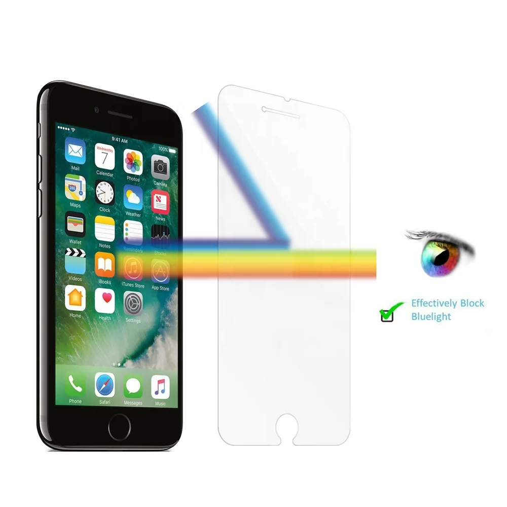 Защита для экрана из ультрафиолетового стекла с защитой от синего света для iPhone 6 Plus/6S Plus 5,5 дюйма, 0,3 мм тонкая Антибликовая пленка с защитой от отпечатков пальцев
