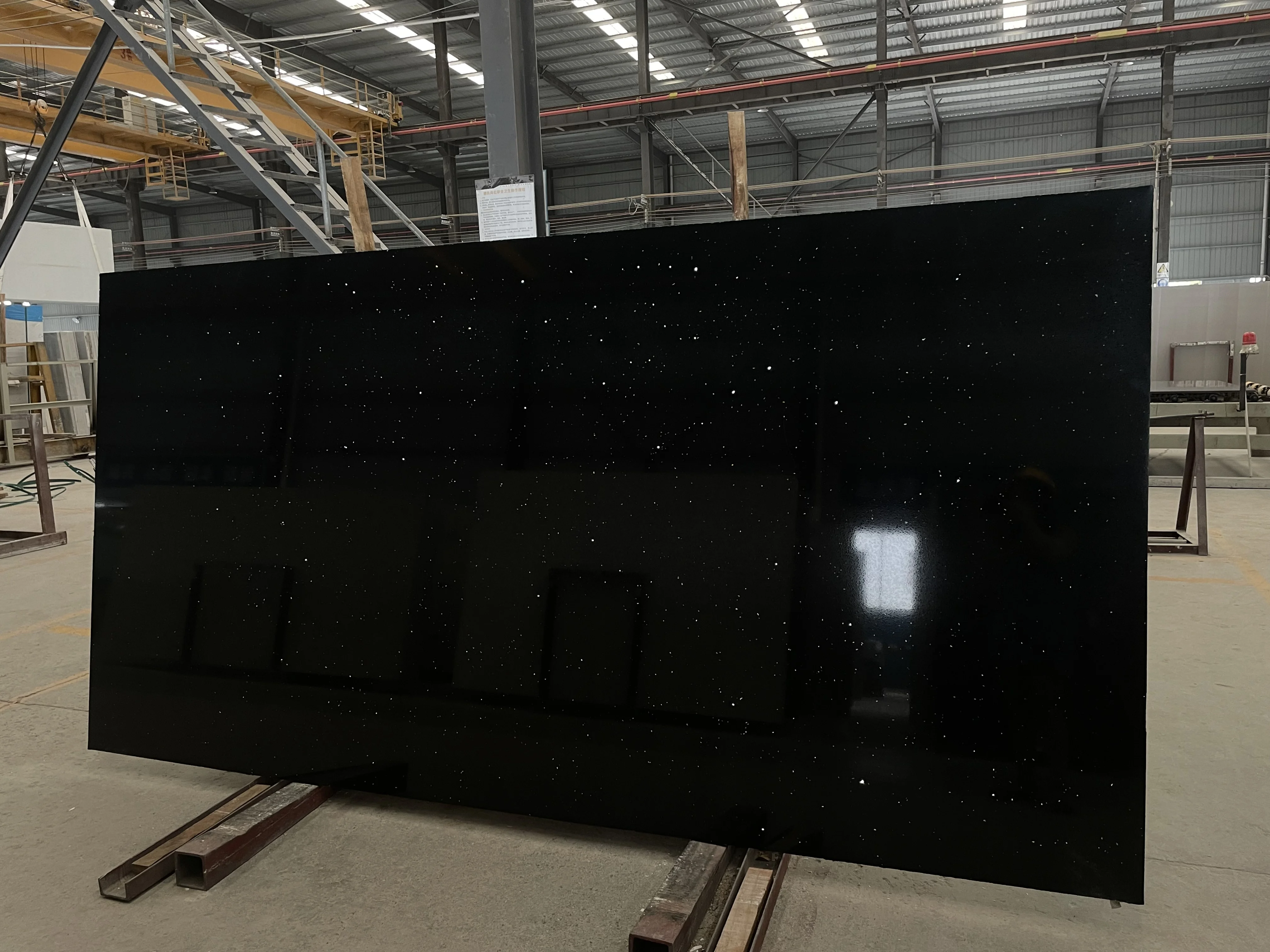 Оптовая продажа черная галактика искусственная глазурованная мраморная плита настенная плитка полированная для современной виллы от китайского завода